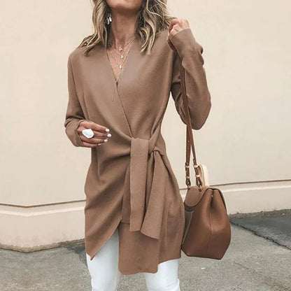 Stylish Women's Jacket With Belt Elegant