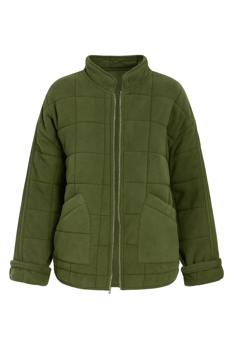 Damen Wintermantel Gefüttert Oversized - IdealeKleiden