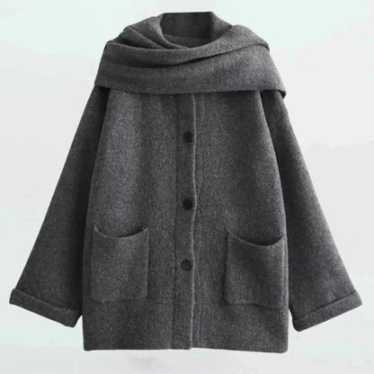 Knitted jacket with bobble look