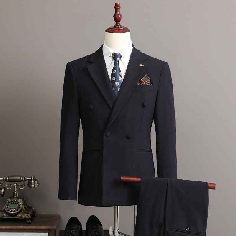 Men's Striped Suit Modern Cut