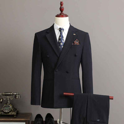 Men's Striped Suit Modern Cut