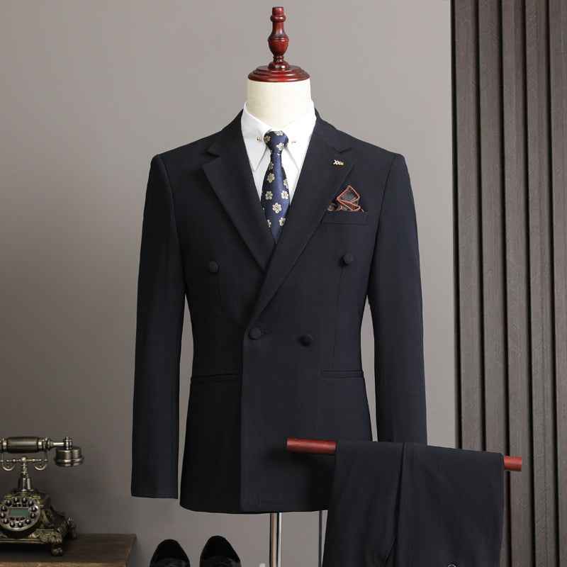 Men's Striped Suit Modern Cut