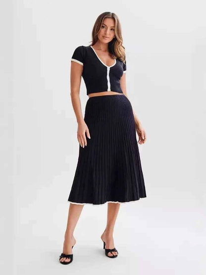 Knit Two-Piece Set for Women Elegant