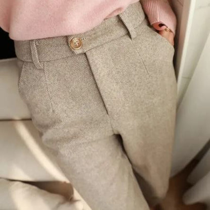 Warm Wool Dress Winter Trousers Women