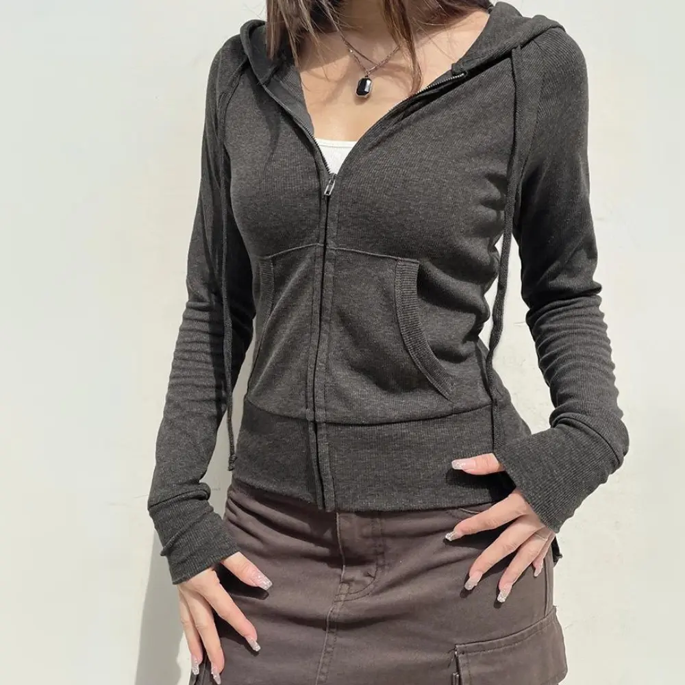 Stylish Urban Chic Zipper Sweatshirt