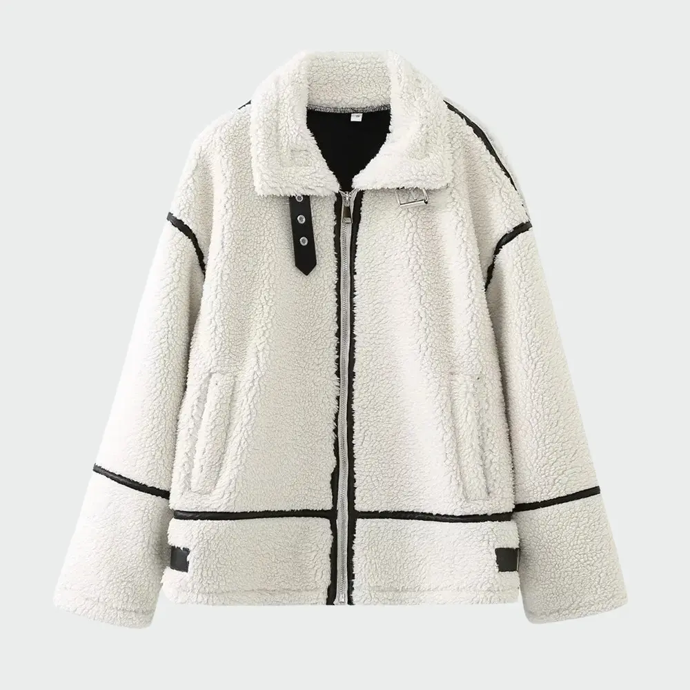 Stylish women's faux fur jacket