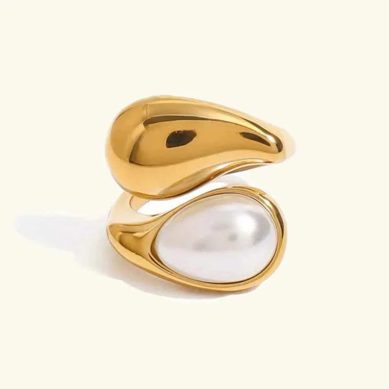 Eleganter Goldring Perlenschmuck - IdealeKleiden