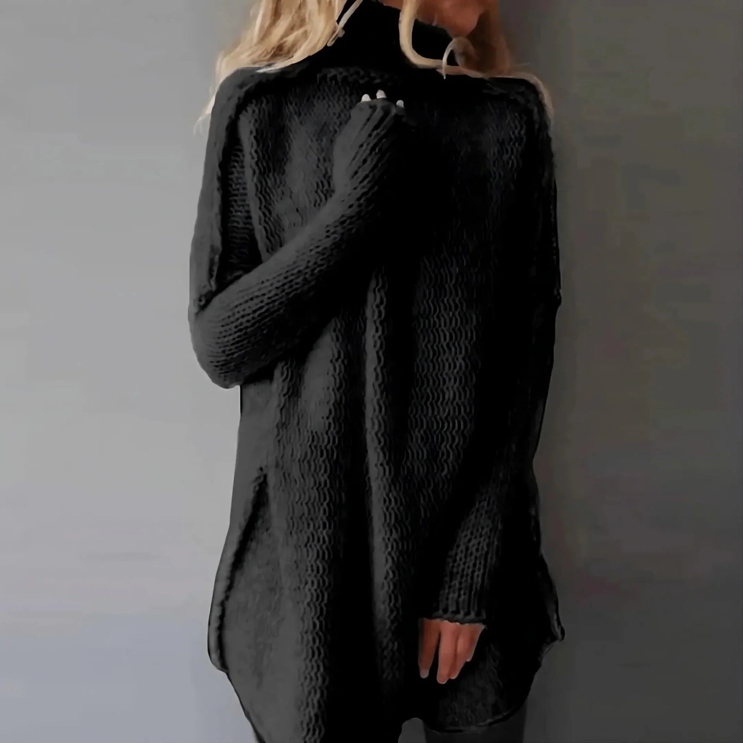 Hand-knitted Cable Sweater for Women