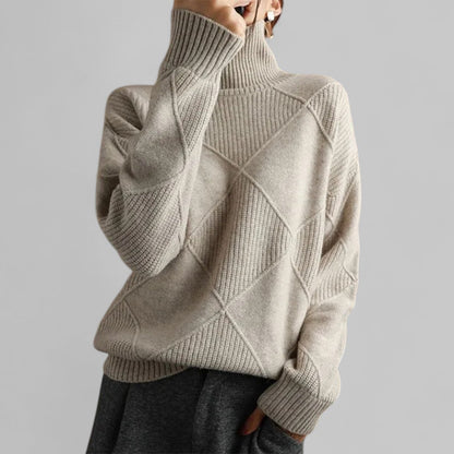 Women's Turtleneck Sweater Comfortable Loose