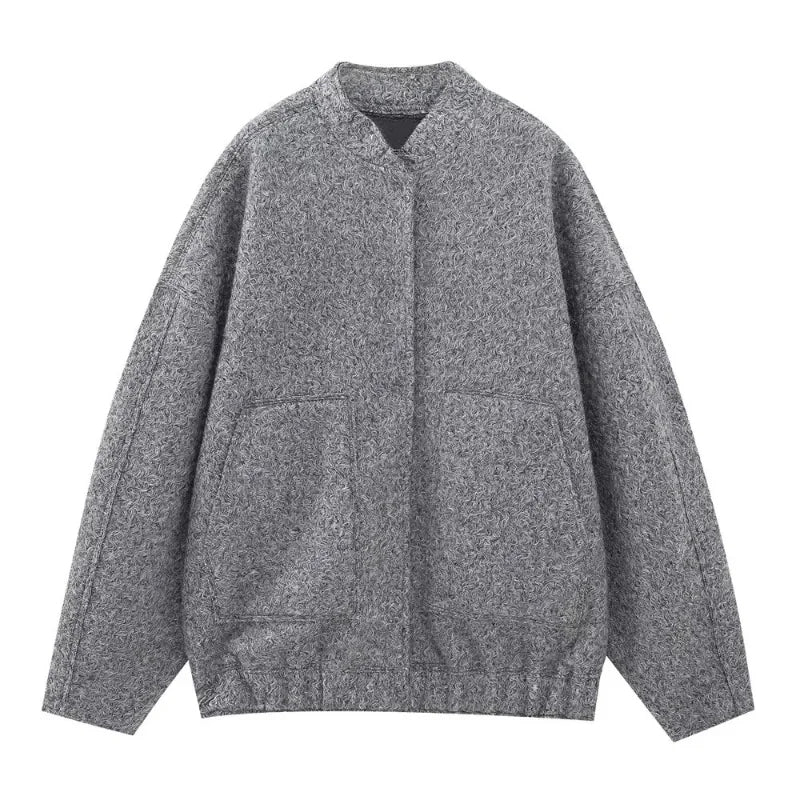 Oversized Fluffy Jacket with Pockets for Women