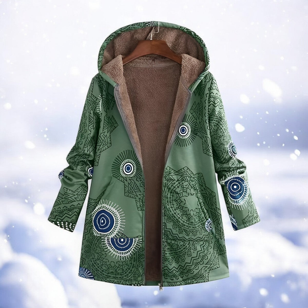 Women's Red Warm Winter Parka