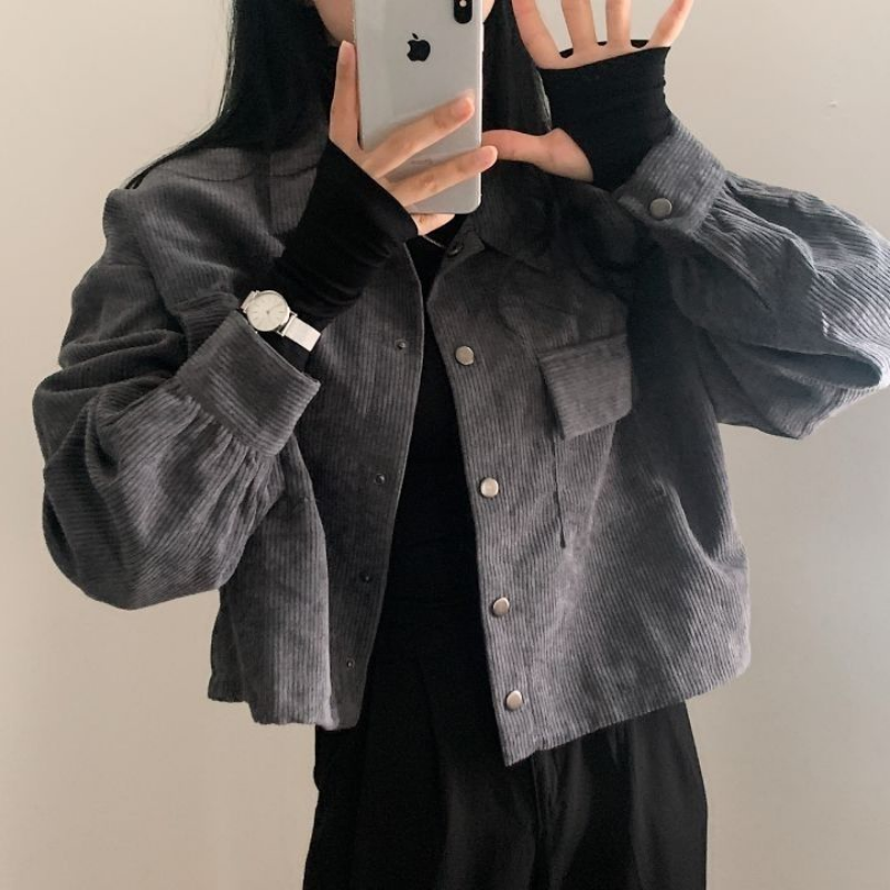 Short corduroy jacket women's model