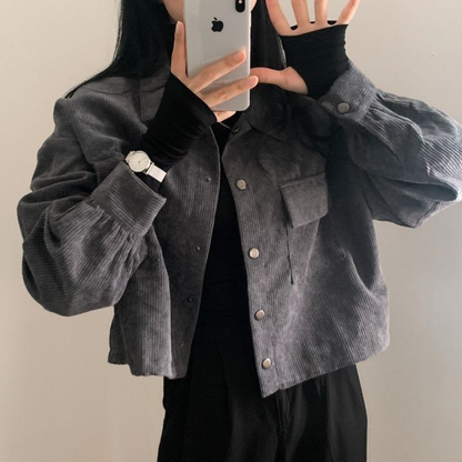 Short corduroy jacket women's model