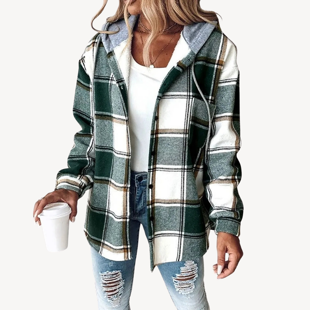 Stylish Plaid Hoodie