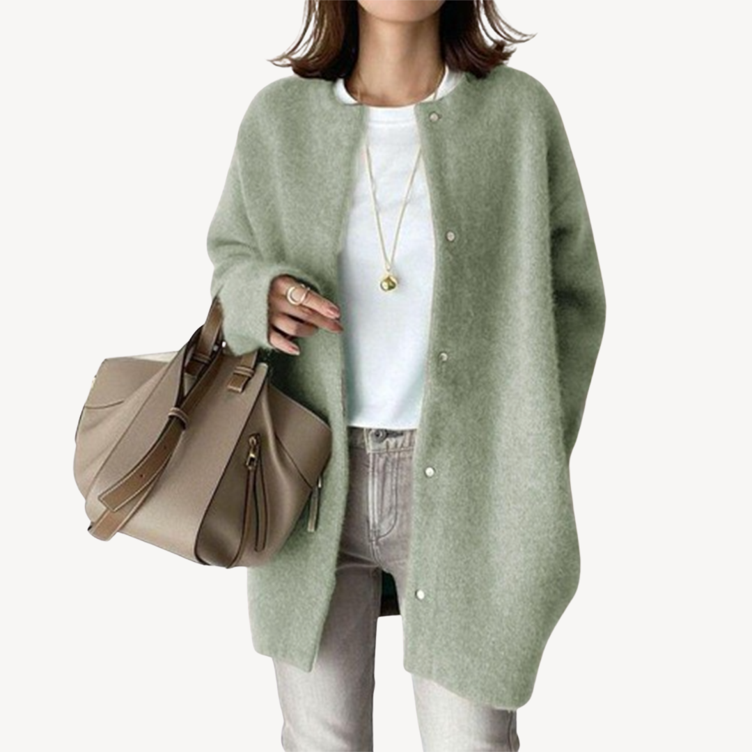 Women's Cardigan Button Placket Elegant