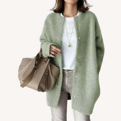 Elegant Women's Cardigan Wool Cardigan with Buttons
