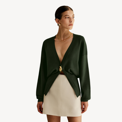 Women's Knitted Cardigan V-Neck Modern