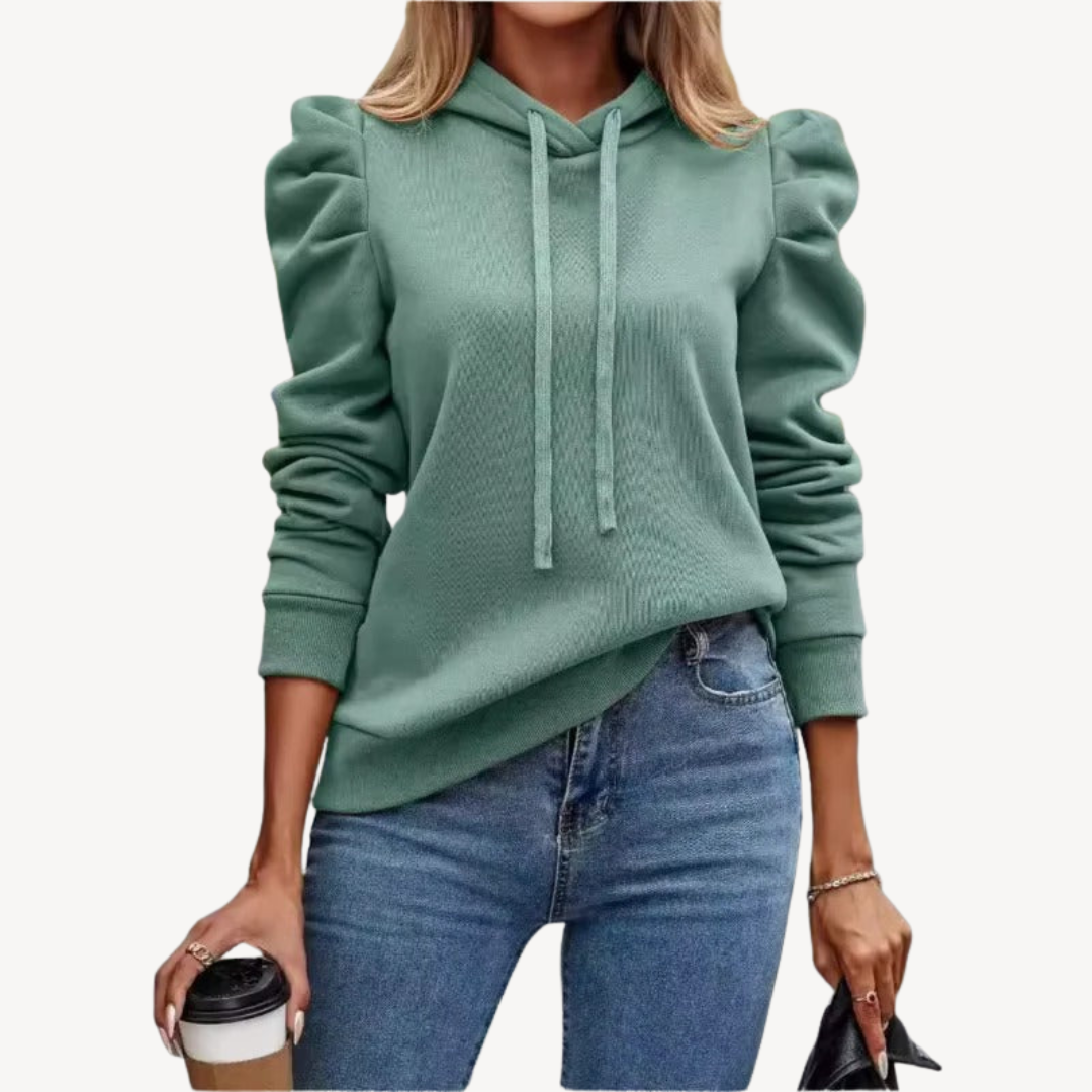 Stylish Women's Hoodie with Puff Sleeves