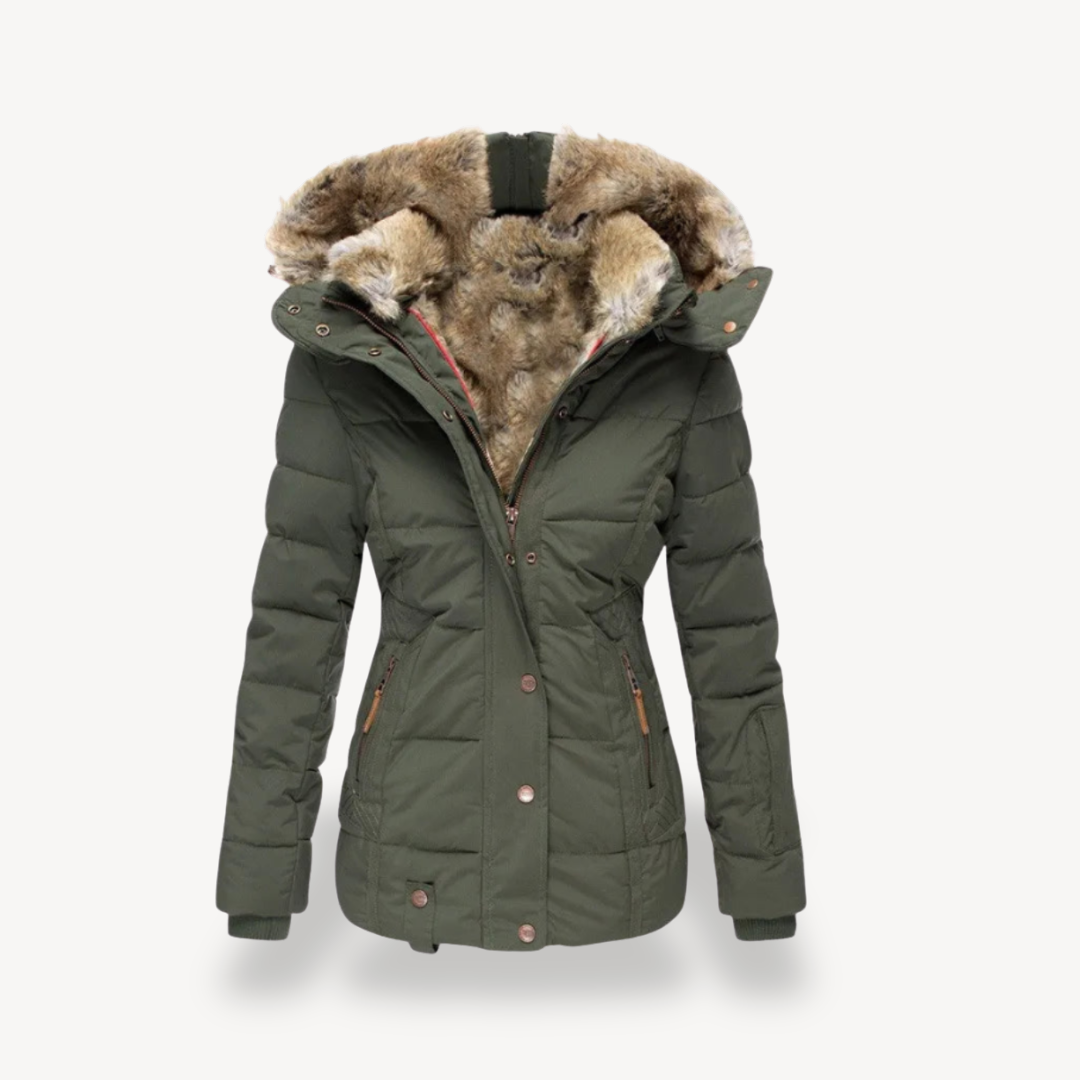 Women's Warm Puffer Jacket Faux Fur Lined