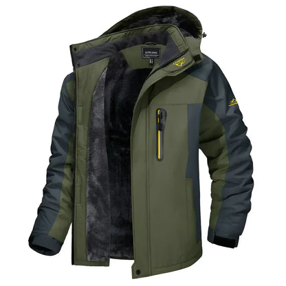 Men's Lined Winter Jacket with Hood