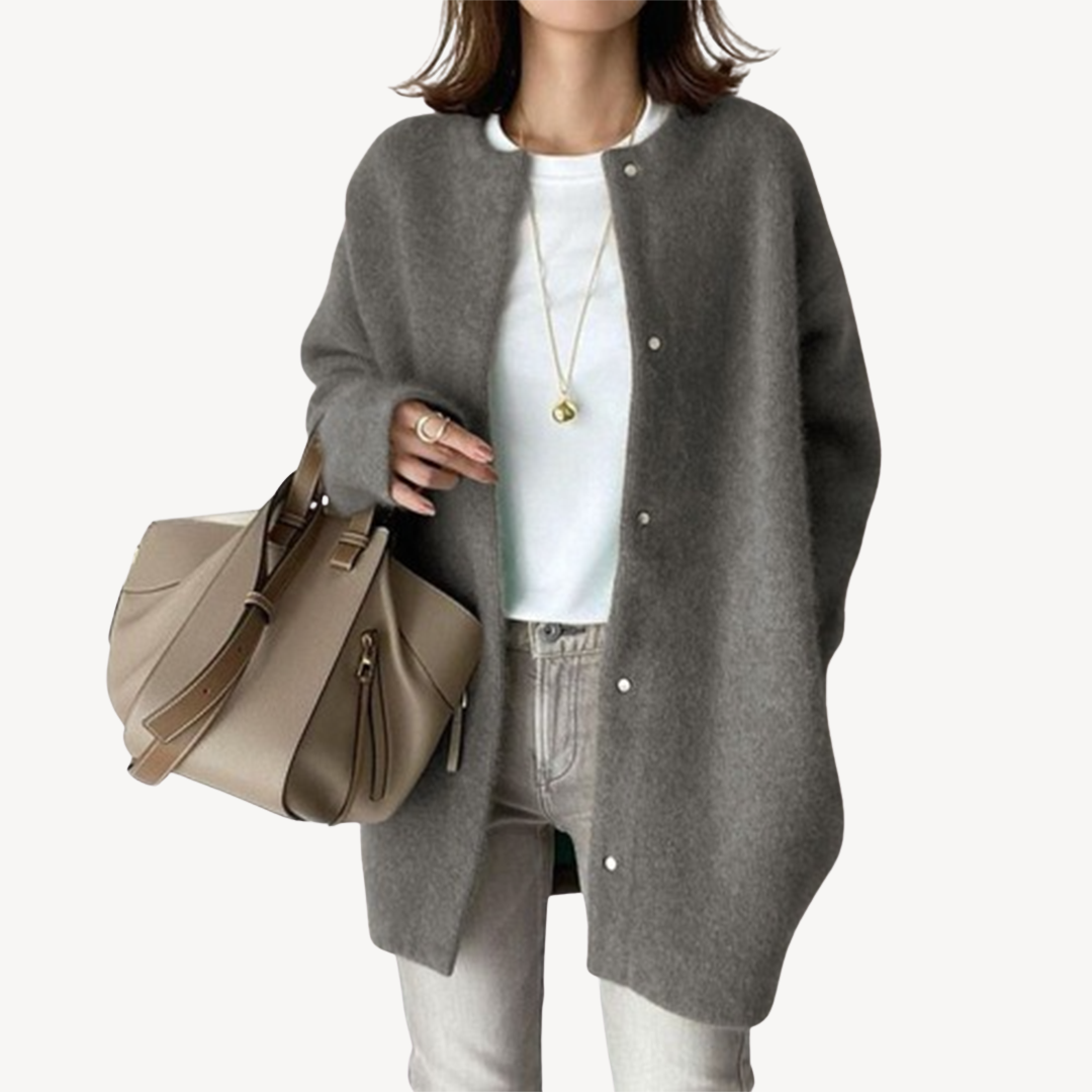 Women's Cardigan Button Placket Elegant