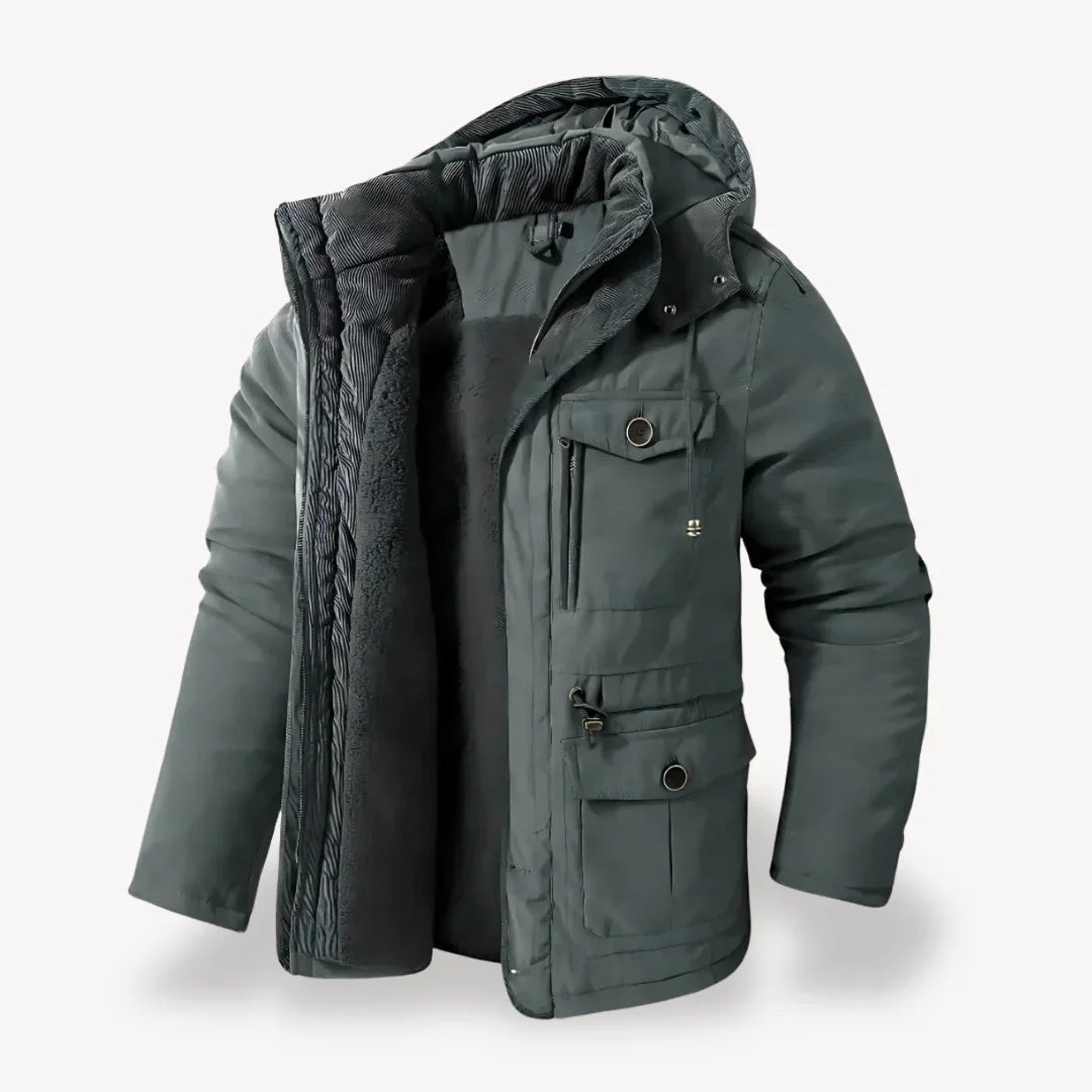 Men's Winter Jacket Durable Fleece Insulation