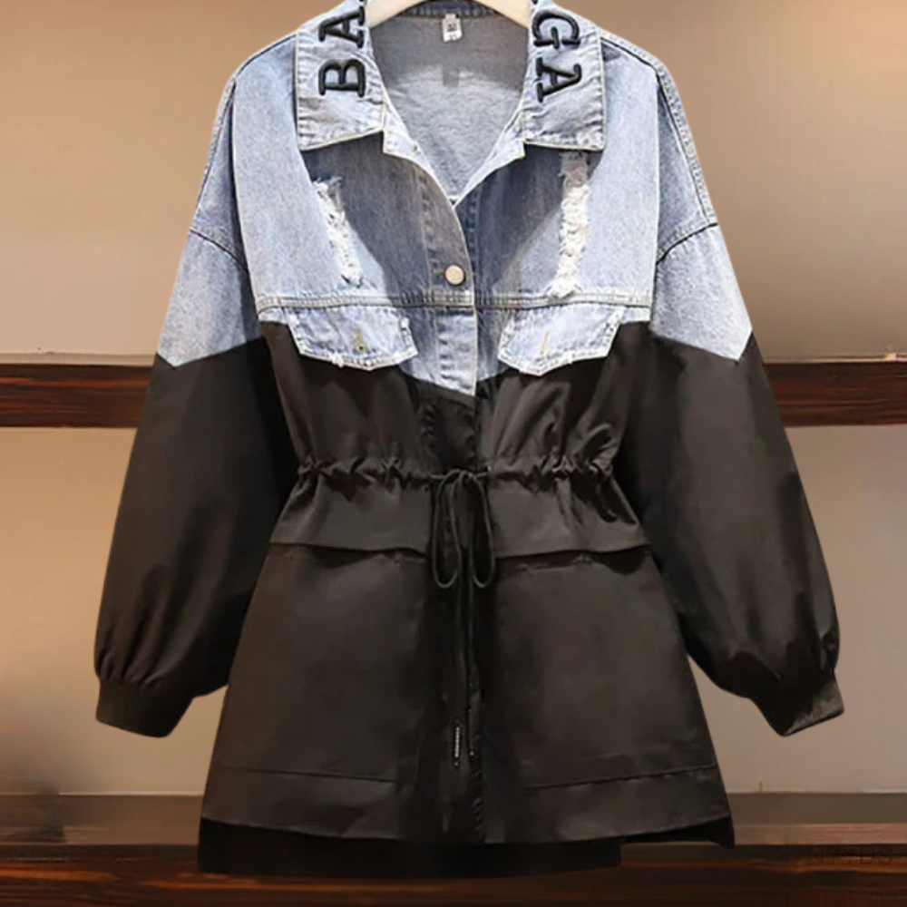 Women's Modern Denim Lace-Up Autumn Jacket