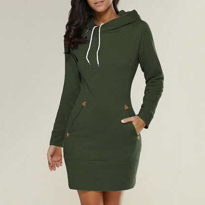 Long Hooded Dress Casual Chic