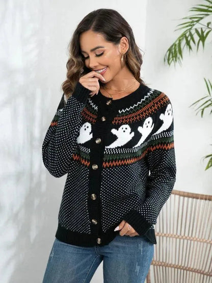 Polka Dot Frauen Strickpullover Trendy - IdealeKleiden