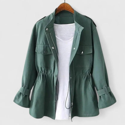 Women's Safari Coat Long Sleeve Elegant