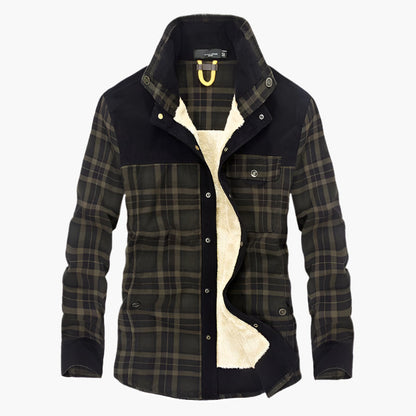 Herren Flanelljacke Holzfäller Look Fleece Isoliert