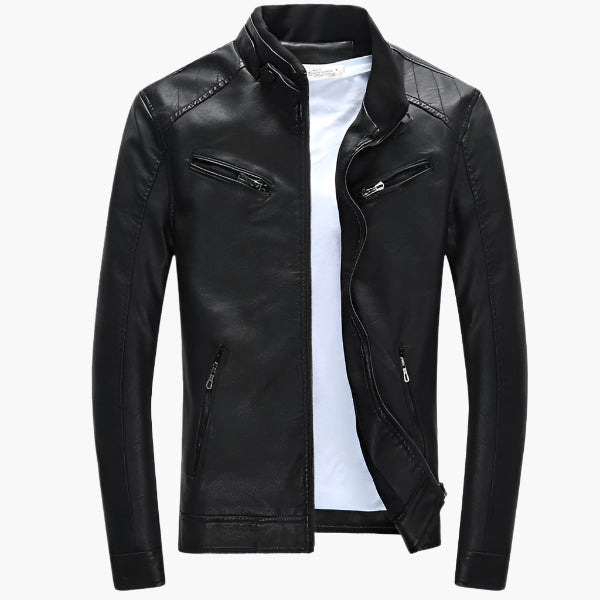 Stylish Leather Jacket Modern Casual