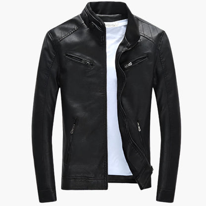 Stylish Leather Jacket Modern Casual