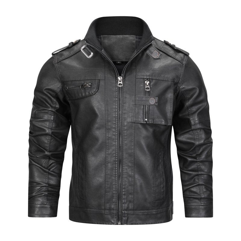 Stylish Leather Jacket Men's Slim Fit