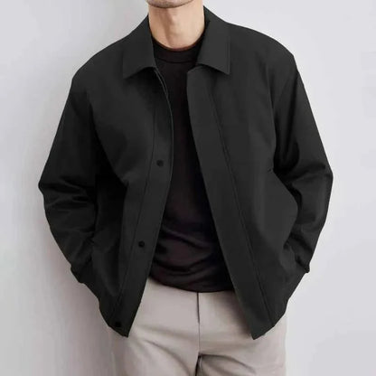 Men's Modern Leather Bomber Jacket