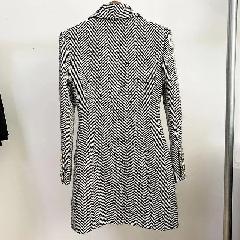 Stylisher Wintermantel Fischgrat Damen - IdealeKleiden