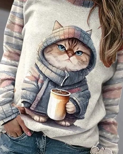 Cats Sweater Soft Cute Winter
