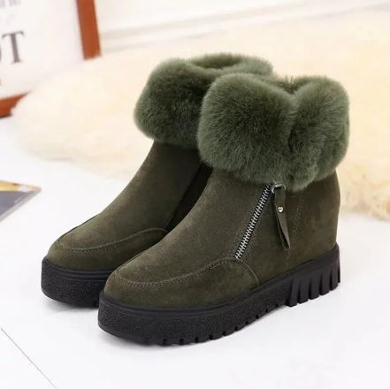 Women's Winter Boots with Fur Trim