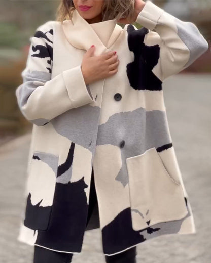 Stylish Women's Jacket Long-sleeved Trendy Print