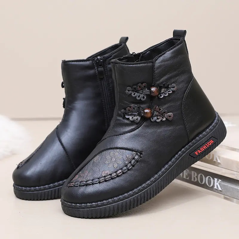 Warme Winterstiefel Damen Plüsch Baumwolle - IdealeKleiden