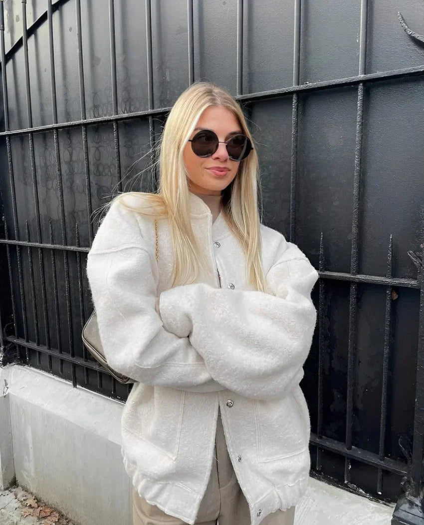 Oversized Women's Warm Wool Jacket
