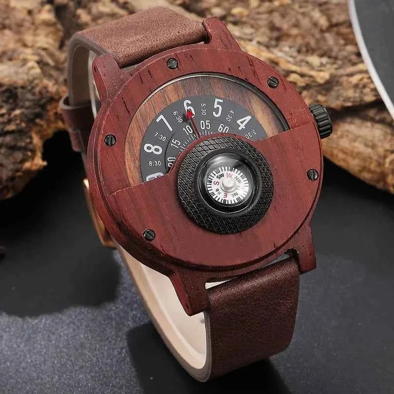 Wooden Wristwatch Elegant Men