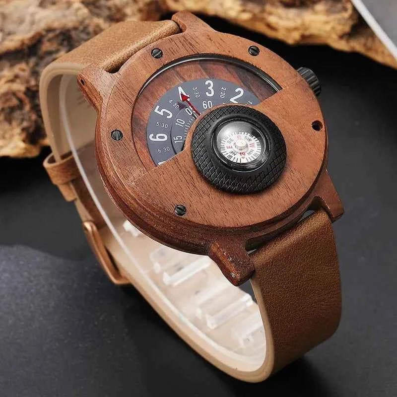 Holz Armbanduhr Elegant Männer - IdealeKleiden