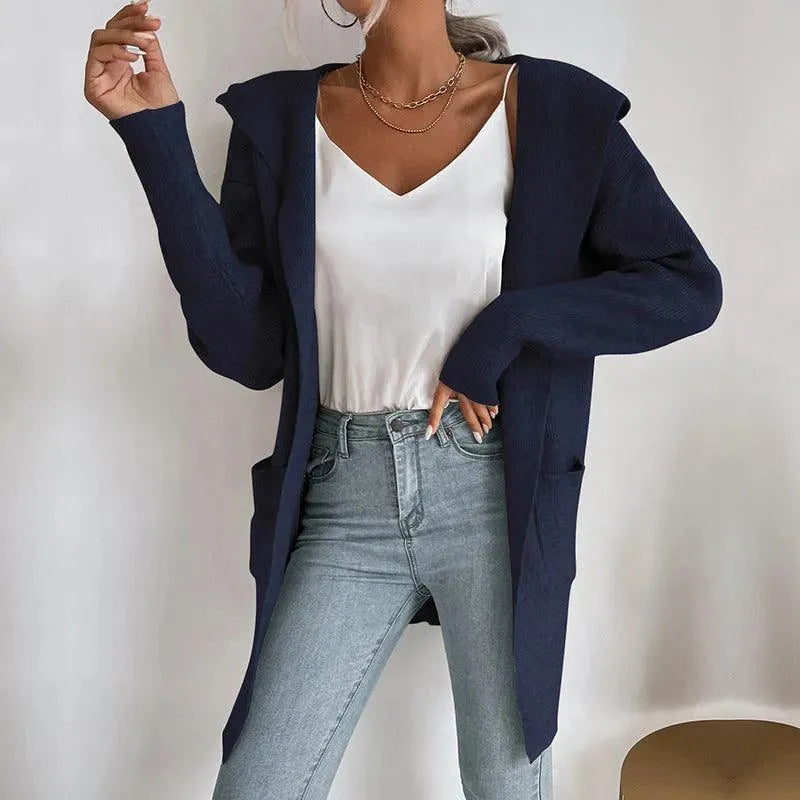 Elegant Women's Cardigan Pullover with Fine Pattern