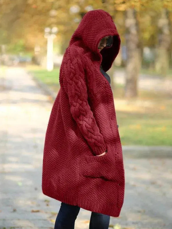 Lange Damen Strickjacke Warm - IdealeKleiden