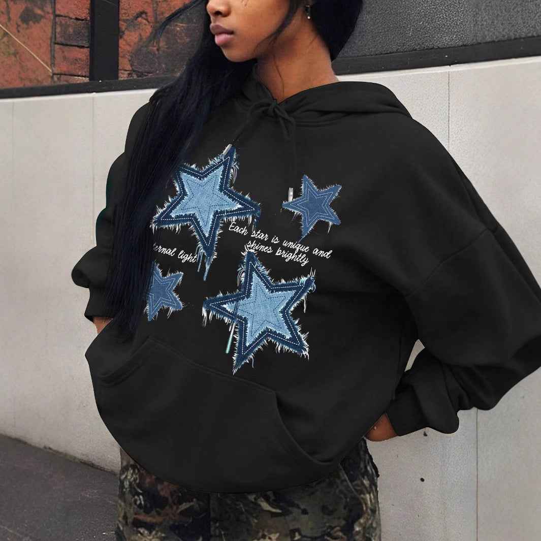 Women's Hoodie Star Pattern Trendy
