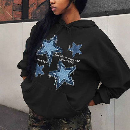 Women's Hoodie Star Pattern Trendy
