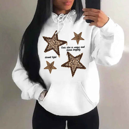 Women's Hoodie Star Pattern Trendy