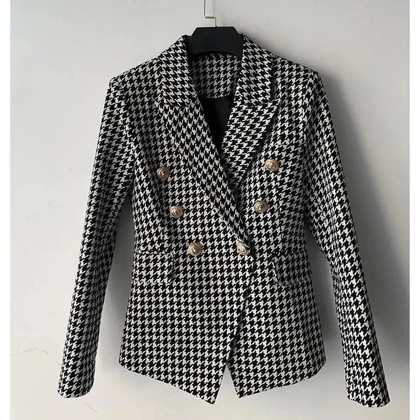 Stylish Blazer for Women - Casual - Plaid