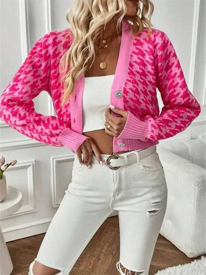 Women's Long-Sleeved Cardigan Sweater